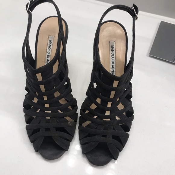 Manolo Blahnik Shoes - Black caged Manolo Blahnik